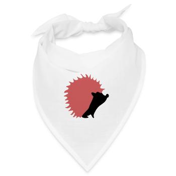 Herbst Igel - Bandana Dreieckstuch - Weiß - Vorne
