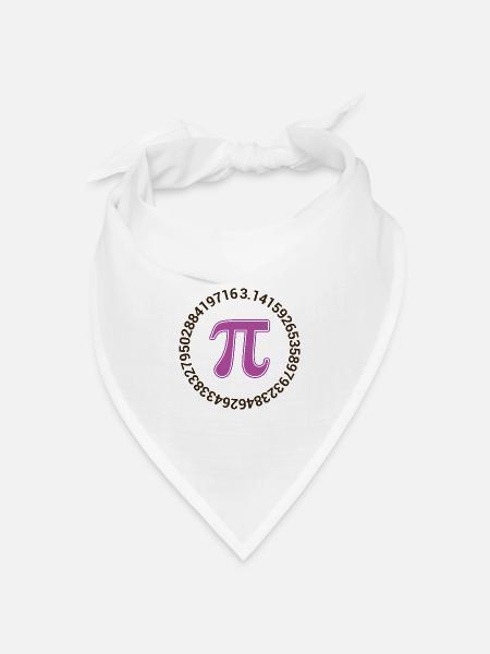 Pi-Tag - Glücklicher Pi-Tag - Bandana Dreieckstuch - Weiß