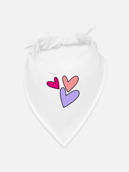 VALENTINSTAG. Junggesellinnenabschied. ICH LIEBE DICH. ICH LIEBE DICH. LIEBE - Bandana Dreieckstuch - Weiß