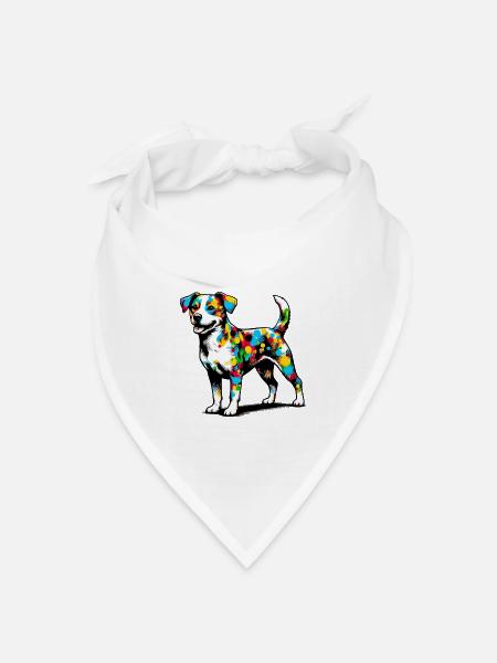 Hund - Bandana Dreieckstuch - Weiß