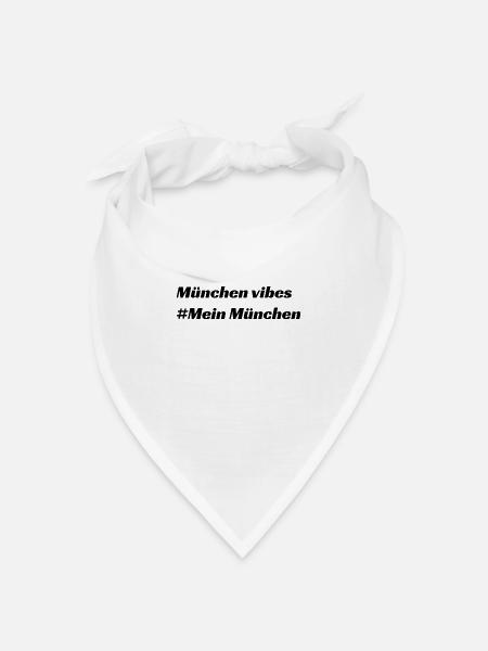 München - Bandana Dreieckstuch - Weiß