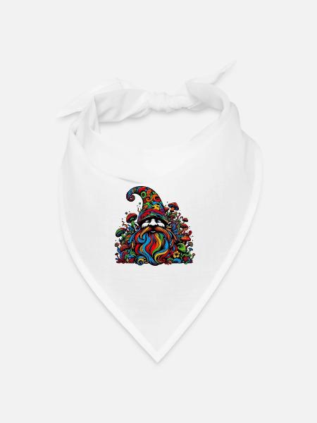 Gnom - Bandana Dreieckstuch - Weiß