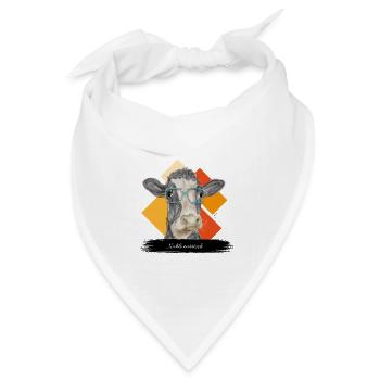 JvG Kuh "Kuhli narrisch" - Bandana Dreieckstuch - Weiß - Vorne
