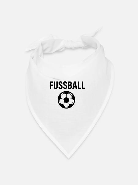 FUSSBALL – Klassisch & Zeitlos - Bandana Dreieckstuch - Weiß