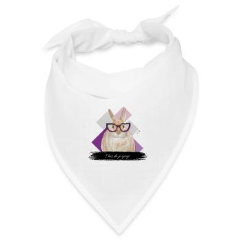 JvG Hase "I hos da jo gsogt." - Bandana Dreieckstuch - Weiß - Vorne