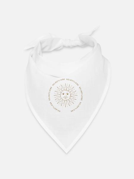 Selbstliebe - Dein Reminder für Achtsamkeit - Bandana Dreieckstuch - Weiß