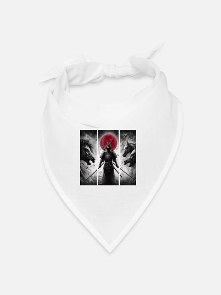 Samurai - Bandana Dreieckstuch - Weiß