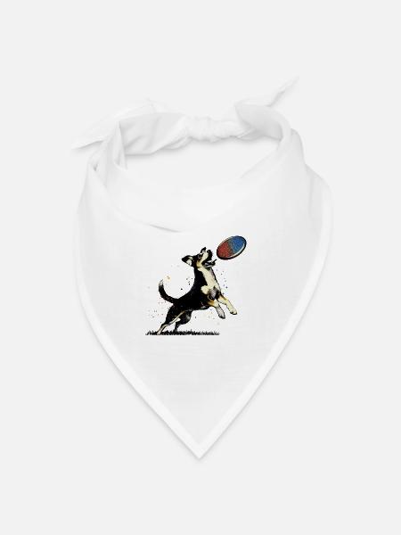 Frisbee Fun - Bandana Dreieckstuch - Weiß