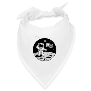 Bretonischer Astronaut BZH Pride Weltraumhumor Gwenn - Bandana Dreieckstuch - Weiß - Vorne