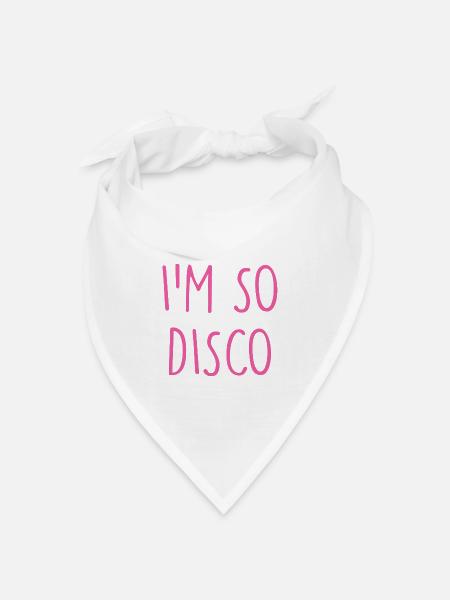 Disco - Bandana Dreieckstuch - Weiß