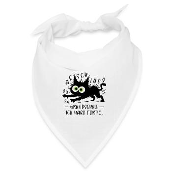 Abschluss 2026 Grundschule Ich habe fertig Katze - Bandana Dreieckstuch - Weiß - Vorne