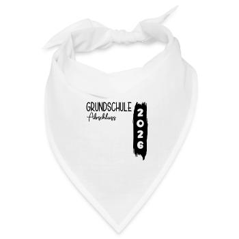 Grundschule Abschluss 2026 - Bandana Dreieckstuch - Weiß - Vorne