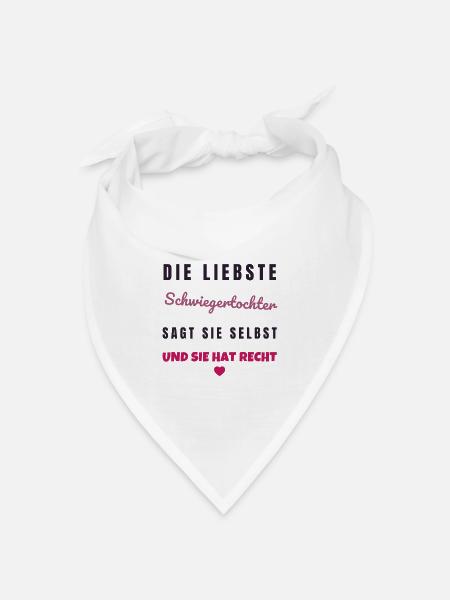 Lieblingsschwiegertochter - Geschenk Familie - Bandana Dreieckstuch - Weiß