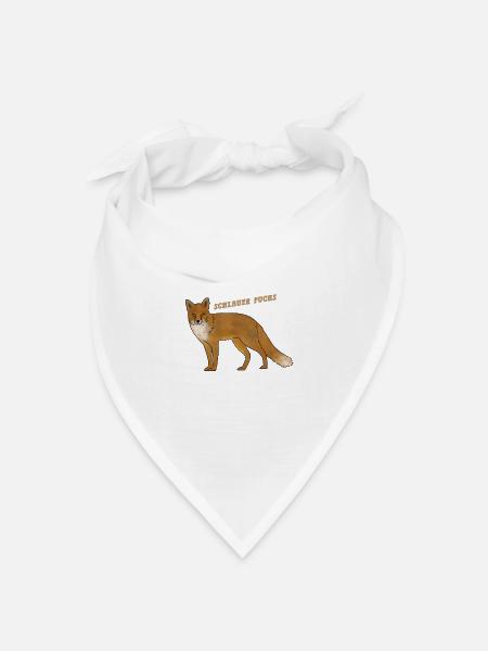 Schlauer Fuchs - Bandana Dreieckstuch - Weiß