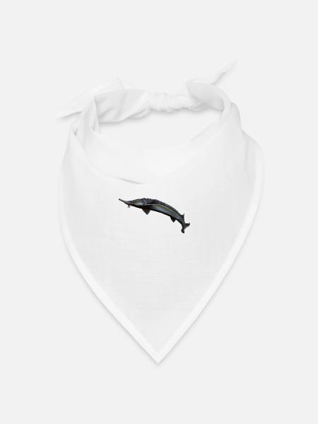 Sterlet Stör - Bandana Dreieckstuch - Weiß