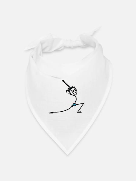 Yoga-Übung Sonnengruß - Bandana Dreieckstuch - Weiß