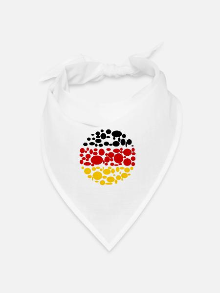 Deutschland - Bandana Dreieckstuch - Weiß