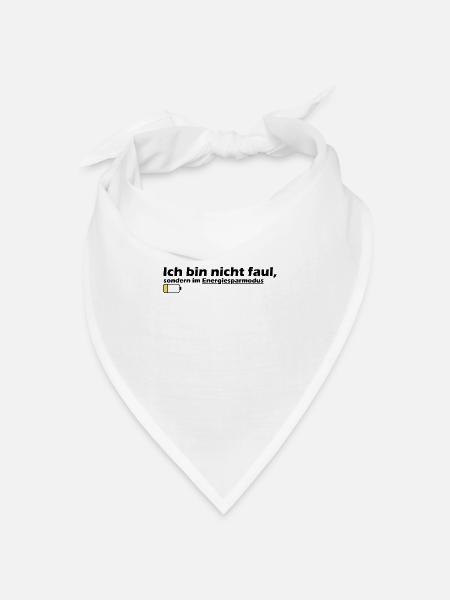 Energiesparmodus - Bandana Dreieckstuch - Weiß