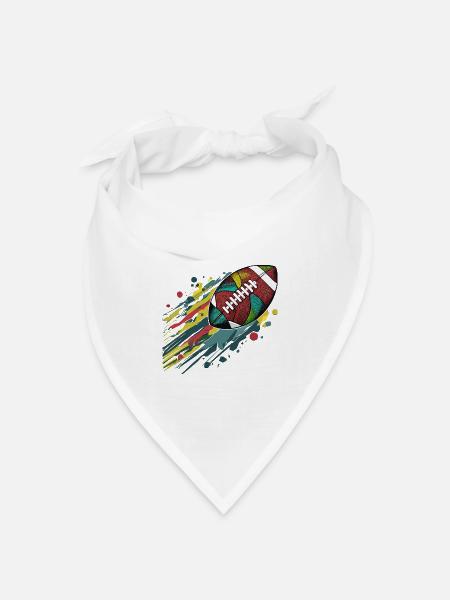 Fußball Soccer Rugby - Bandana Dreieckstuch - Weiß