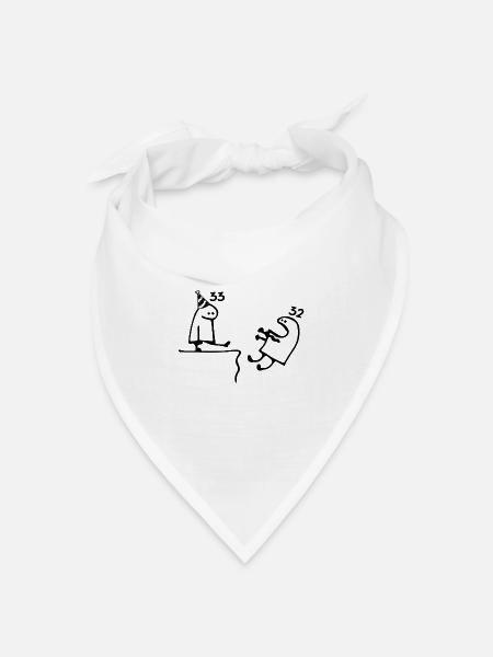 33 Jahre: Abschiedsalter 32 Jahre, Herzlichen Glückwunsch zum 33. Geburtstag - Bandana Dreieckstuch - Weiß
