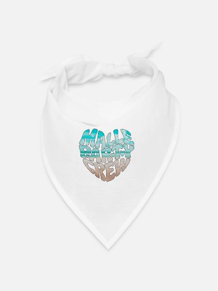 Malle Party Crew - Bandana Dreieckstuch - Weiß