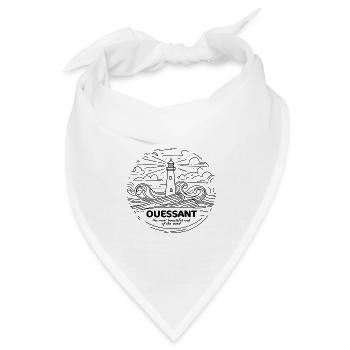 Geschenk Île d'Ouessant souvenir Phares Finistère - Bandana Dreieckstuch - Weiß - Vorne