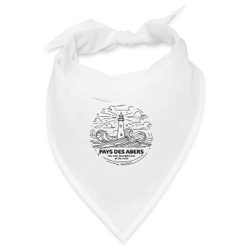 Pays des Abers Geschenk Souvenir Reisescheinwerfer - Bandana Dreieckstuch - Weiß - Vorne