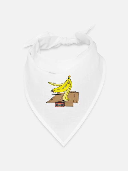 Banana Boombox Boogie - Bandana Dreieckstuch - Weiß
