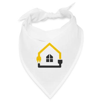 Elektriker Haus Steckdose Smart Home - Bandana Dreieckstuch - Weiß - Vorne