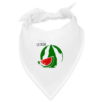 Melone - Bandana Dreieckstuch - Weiß - Vorne