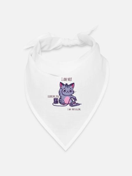 Ich ignoriere dich nicht, ich ziehe den Stecker aus - Bandana Dreieckstuch - Weiß