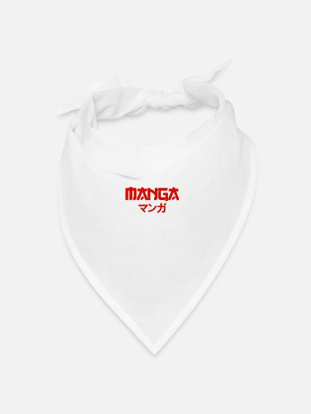 Manga Red - Bandana Dreieckstuch - Weiß