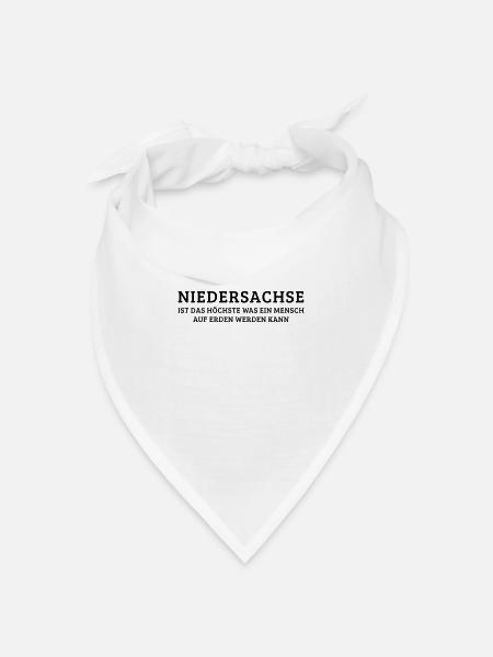 Niedersachse ist das höchste – Niedersachsen (dh) - Bandana Dreieckstuch - Weiß