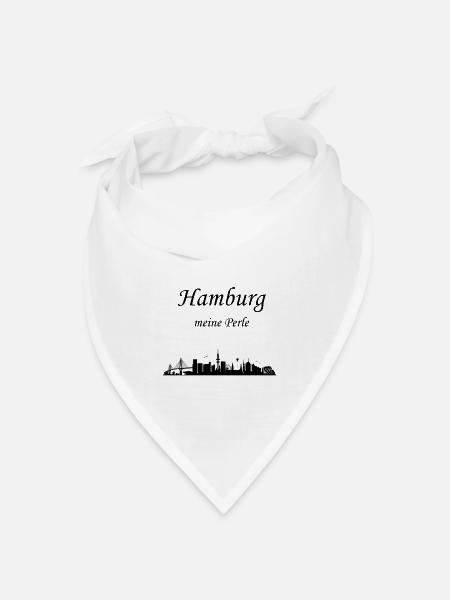 Hamburg - Bandana Dreieckstuch - Weiß