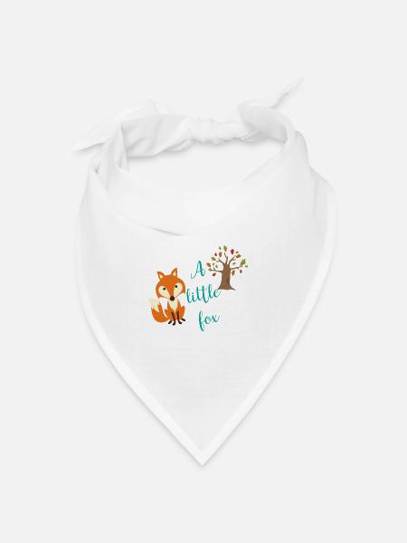 A little Fox - Bandana Dreieckstuch - Weiß