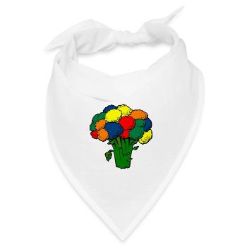 broccoli brokkoli veggie gemuese vegetables13 - Bandana Dreieckstuch - Weiß - Vorne