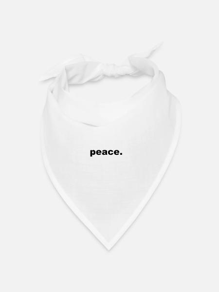 peace - Bandana Dreieckstuch - Weiß