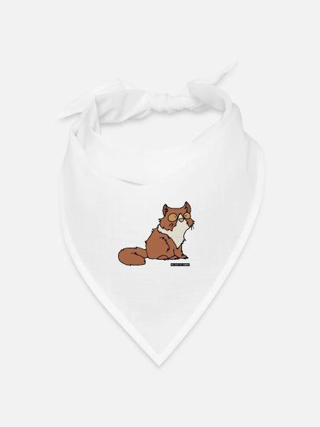 Cat - Persisch - Bandana Dreieckstuch - Weiß