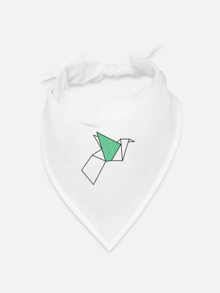 crane - Bandana Dreieckstuch - Weiß