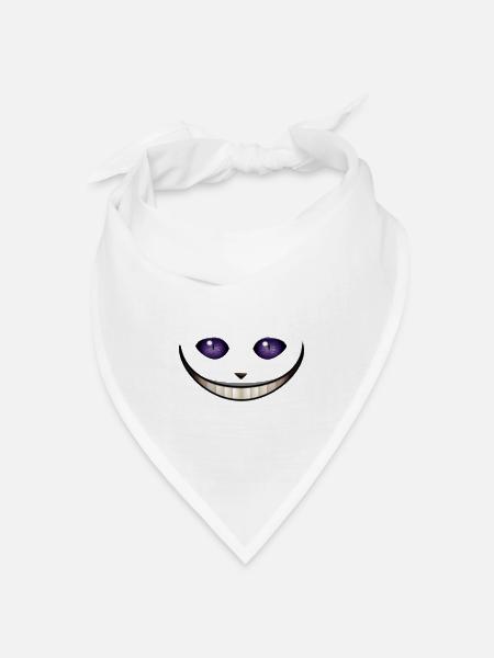 Cheshire Katze - Bandana Dreieckstuch - Weiß