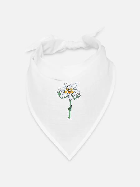 Edelweiss - Bandana Dreieckstuch - Weiß