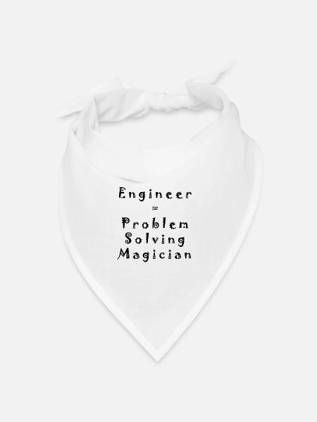 Ingenieur engineer lustiges T-shirt - Bandana Dreieckstuch - Weiß