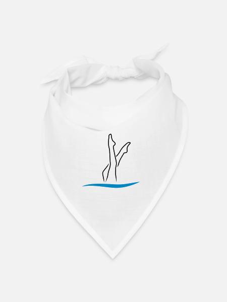 Synchronschwimmen - Bandana Dreieckstuch - Weiß