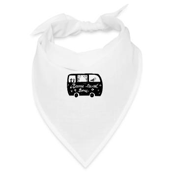 Mein Wohnwagen, mein süßes Zuhause - Bandana Dreieckstuch - Weiß - Vorne