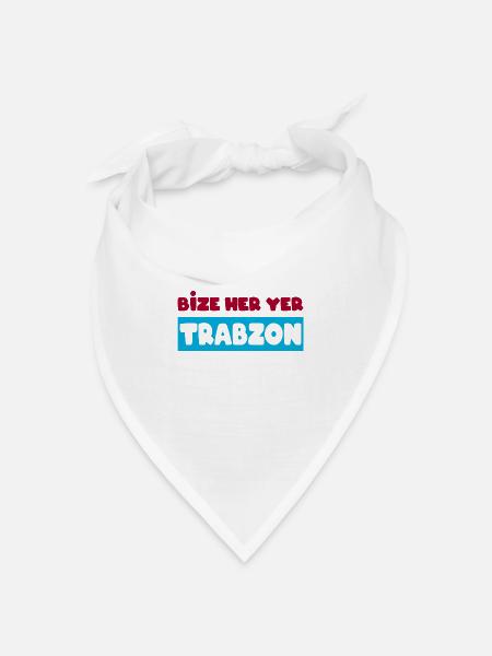 Bize her yer Trabzon 61 - Bandana Dreieckstuch - Weiß