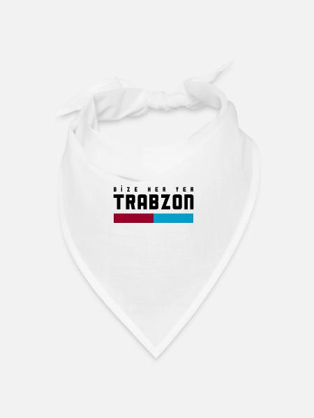 Bize her yer Trabzon - Bandana Dreieckstuch - Weiß