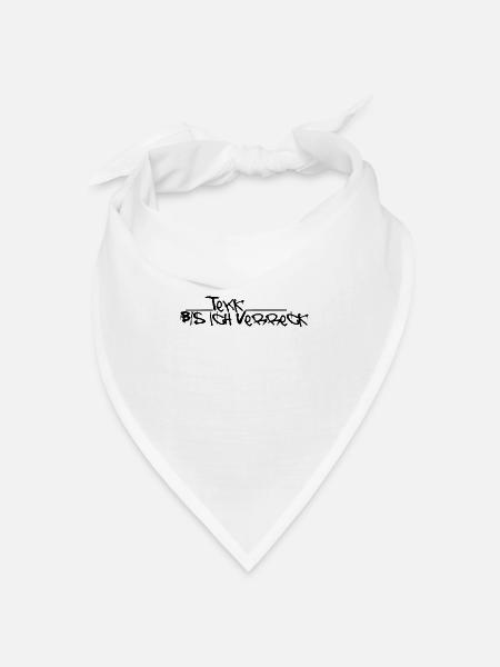 Tekk bis ich Verreck - black - Bandana Dreieckstuch - Weiß
