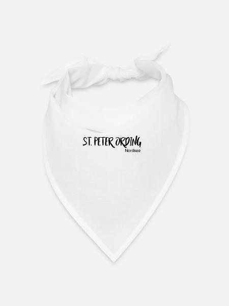 St Peter Ording - Bandana Dreieckstuch - Weiß