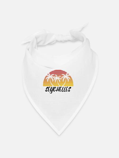 Seychellen - Bandana Dreieckstuch - Weiß