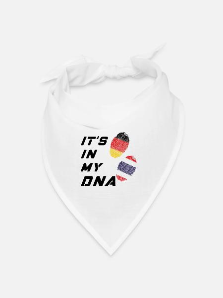In meiner DNA Deutschland und Thailand - Bandana Dreieckstuch - Weiß